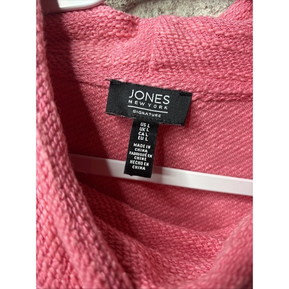 Jones New York Sweater Cowelneck Pink Pullover Women's Large EUC - Picture 3 of 8